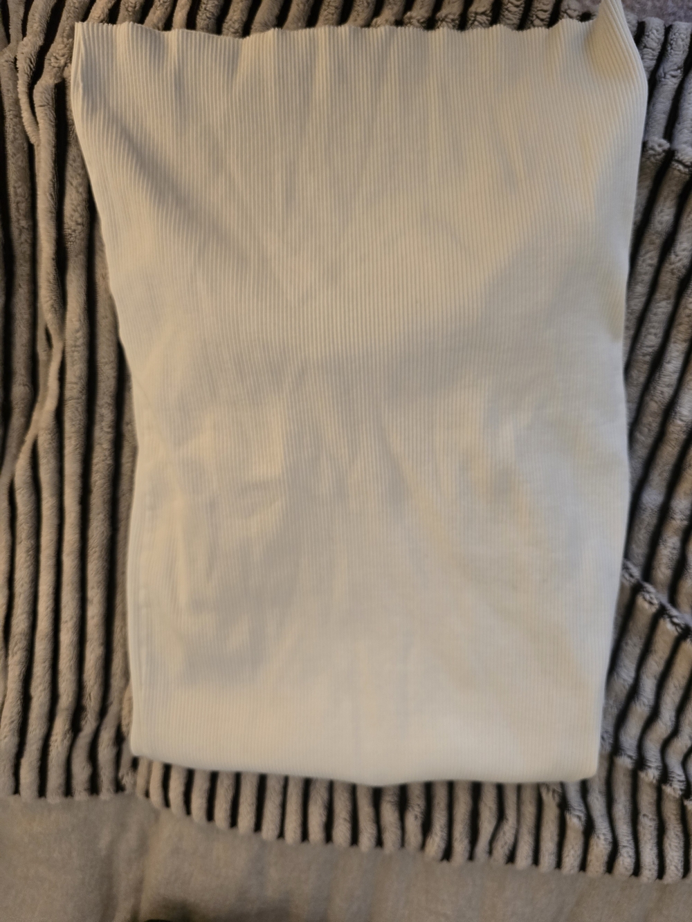 Zara White Ribbed Cutout Maxi Dress MED - Picture 9 of 9